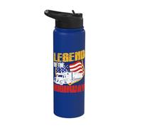 Trucker Legend of The Highway Truclegend Art for Trucker Stainless Steel Insulated Water Bottle