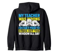 Trucker Paid To Stare Window Funny Driver Zip Hoodie