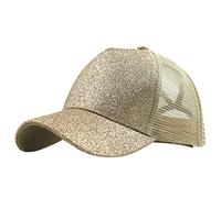 Trucker Ponytail Cap Glitter Baseball Hat Visor Plain Buns Messy Unisex Baseball Caps Baseball Caps Dog Gold