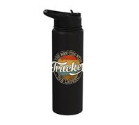 Trucker The Man The Myth The Legend Vintage Stamp Trucking Stainless Steel Insulated Water Bottle
