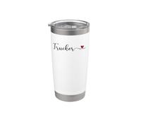 Trucker Typography with a Heart Stainless Steel Insulated Tumbler