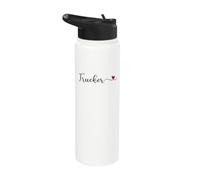 Trucker Typography with a Heart Stainless Steel Insulated Water Bottle