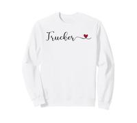 Trucker Typography with a Heart Sweatshirt