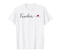 Trucker Typography with a Heart T-Shirt