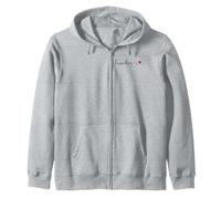 Trucker Typography with a Heart Zip Hoodie