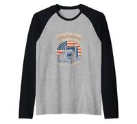 Truckers Move America Bold Patriotic Design Raglan Baseball Tee