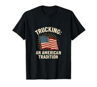Trucking American Tradition Flag Graphic T-Shirt