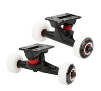 Trucks And Wheels Set, Wheels And Bearings Set Double Warped Bracket Bridge 5.2x3cm Hardware for
