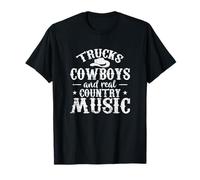 Trucks, Cowboys and real Country Music USA T-Shirt