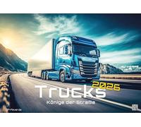 Trucks - Könige der Straße - LKW - 2026 - Kalender DIN A2: Der Wandkalender mit den besten LKW's auf unseren Straßen für das Jahr 2026 im extragroßen Format DIN A2 (ca. 60 x 42 cm)!