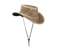 TruClothing Austrialian Suede Vintage Brown Outback Riding Cowboy Bush Hat Unisex Classic - Brown XL (60cm)