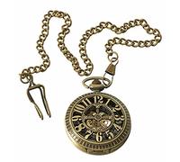 TruClothing Automatic Gold Skelaton Dial Coin Pocket Watch Mechanical Peaky Vintage Double Hunter