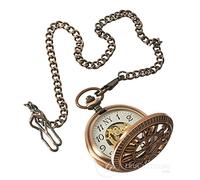 TruClothing Automatic Skelaton Dial Coin Pocket Watch Mechanical Peaky Vintage Double Hunter