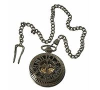 TruClothing Automatic Skelaton Dial Coin Pocket Watch Mechanical Peaky Vintage Double Hunter