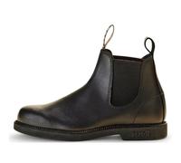TruClothing Booma 607 Unisex Black Leather Chelsea Ankle Boots - Black 8
