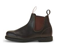 TruClothing Booma 607 Unisex Brown Leather Chelsea Ankle Boots - Claret 8.5