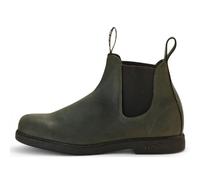 TruClothing Booma 607 Unisex Olive Green Leather Chelsea Ankle Boots - Moss 14