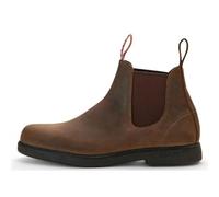 TruClothing Booma 607 Unisex Rustic Brown Leather Chelsea Ankle Boots - Brown 11