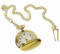 TruClothing Classic Gold Antique Coin Pocket Watch 1920's Peaky Vintage with Chain and Casing