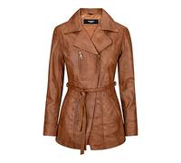 TruClothing.com Ladies Women Real Soft Italian Black Leather Mid Length Jacket