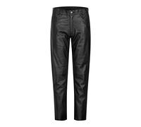 TruClothing.com Womens Real Leather Jeans Trousers Casual Retro 1980s Vintage Black