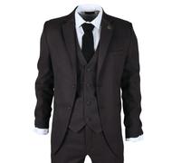 TruClothing IM06 - Men's 3 Piece Charcoal Grey Classic Suit - 36" Jacket 30" Trousers