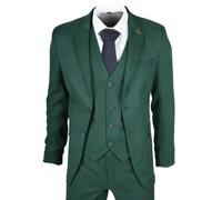 TruClothing Men's 3 Piece Tailored Fit Wedding Suit in Green | Size: 38R TruClothing Green 38R