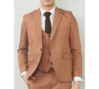 TruClothing IM200 - Men's Camel Tailored Fit Wedding 3 Piece Suit - 50" Jacket 44" Trousers