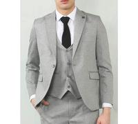 TruClothing IM200 - Men's Grey Tailored Fit Wedding 3 Piece Suit - 34" Jacket 28" Trousers
