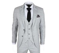 TruClothing IM3 - Men's Grey Checked Tailored Fit Suit - 44" Jacket 38" Trousers