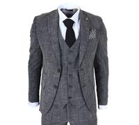 TruClothing IM33 - Men's Black 3 Piece Tailored Fit Suit - 40" Jacket 34" Trousers