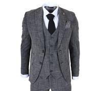 TruClothing IM33 - Men's Black 3 Piece Tailored Fit Suit - 48" Jacket 42" Trousers