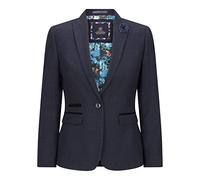 TruClothing Ladies Tweed Navy Check Blazer Wool Classic Hunting Jacket Vintage 1920s Retro - Navy 14