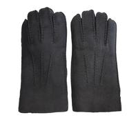 TruClothing Men’s Genuine Sheepskin Leather Gloves Winter Suede Warm Wool Lining - Black XL