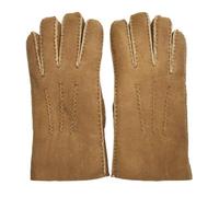 TruClothing Men’s Genuine Sheepskin Leather Gloves Winter Suede Warm Wool Lining - Tan S