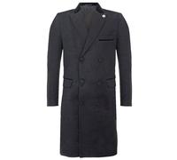 TruClothing Mens 3/4 Grey Long Double Breasted Crombie Overcoat Wool Coat Peaky Blinders - Charcoal - Size 38 (Waist)