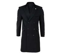 TruClothing Mens 3/4 Long Double Breasted Overcoat Jacket Wool Coat
