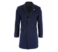 TruClothing Mens 3/4 Long Overcoat Jacket Wool Feel Coat Blinders Slim Fit