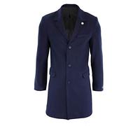 Long Wool Mix Overcoat Peaky Blinders TruClothing Navy L