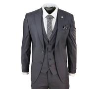 TruClothing Men's 469 - 3 Piece Classic Plain Suit in Charcoal | Size: 36R TruClothing Charcoal 36R