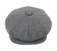 8 Panel Flat Newsboy Grandad Tweed Hat Peaky Blinders TruClothing Grey S