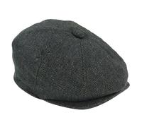 TruClothing Men's 8 Panel Flat Newsboy Grandad Tweed Hat Peaky Blinders in Olive | Size: Large TruClothing Olive L