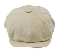 TruClothing Men's 8 Panel Razor Baker Boy Summer Hat in Beige | Size: Large/XL TruClothing Beige L/XL