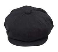 8 Panel Razor Baker Boy Summer Hat TruClothing Black L/XL