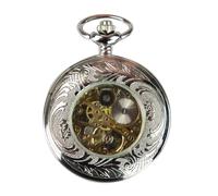 TruClothing Men's Automatic Mechanical Blinders Pocket Watch in Metallic Silver TruClothing Metallic Silver One Size