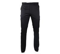 TruClothing Mens Black Satin Trousers Tuxedo Dinner Suit Smart Formal Classic Regular - Black 42