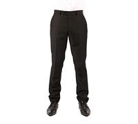 TruClothing Mens Black Trousers Smart Casual Formal Work Office Wedding Prom Regular - Black 42
