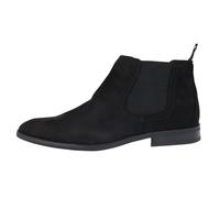 TruClothing Men's Boots Slip On Suede Leather Lined Chelsea Ankle Shoes - Black 6 UK