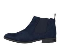 TruClothing Men's Boots Slip On Suede Leather Lined Chelsea Ankle Shoes - Navy 9 UK