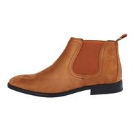 TruClothing Men's Boots Slip On Suede Leather Lined Chelsea Ankle Shoes - Tan 11 UK